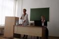 Podczas obrad bloku tematycznego Komisji Socjolingwistyki z prof. Juliane Besters-Dilger (Niemcy)