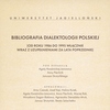 miniatura IV tom Bibliografii dialektologii polskiej